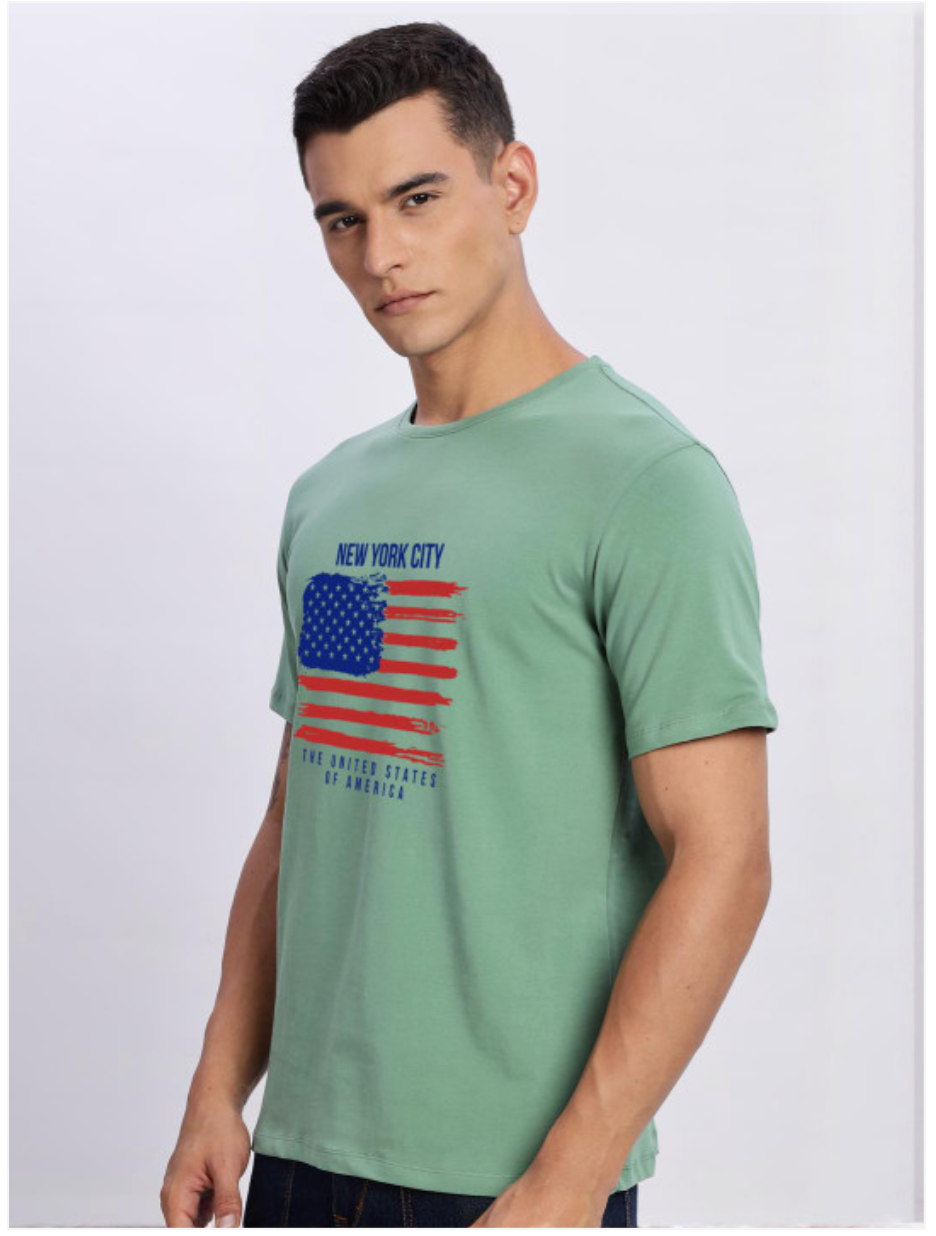 ADRO Men Sea Green Tshirts