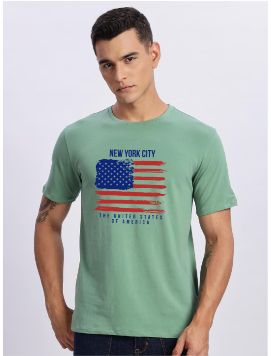 ADRO Men Sea Green Tshirts